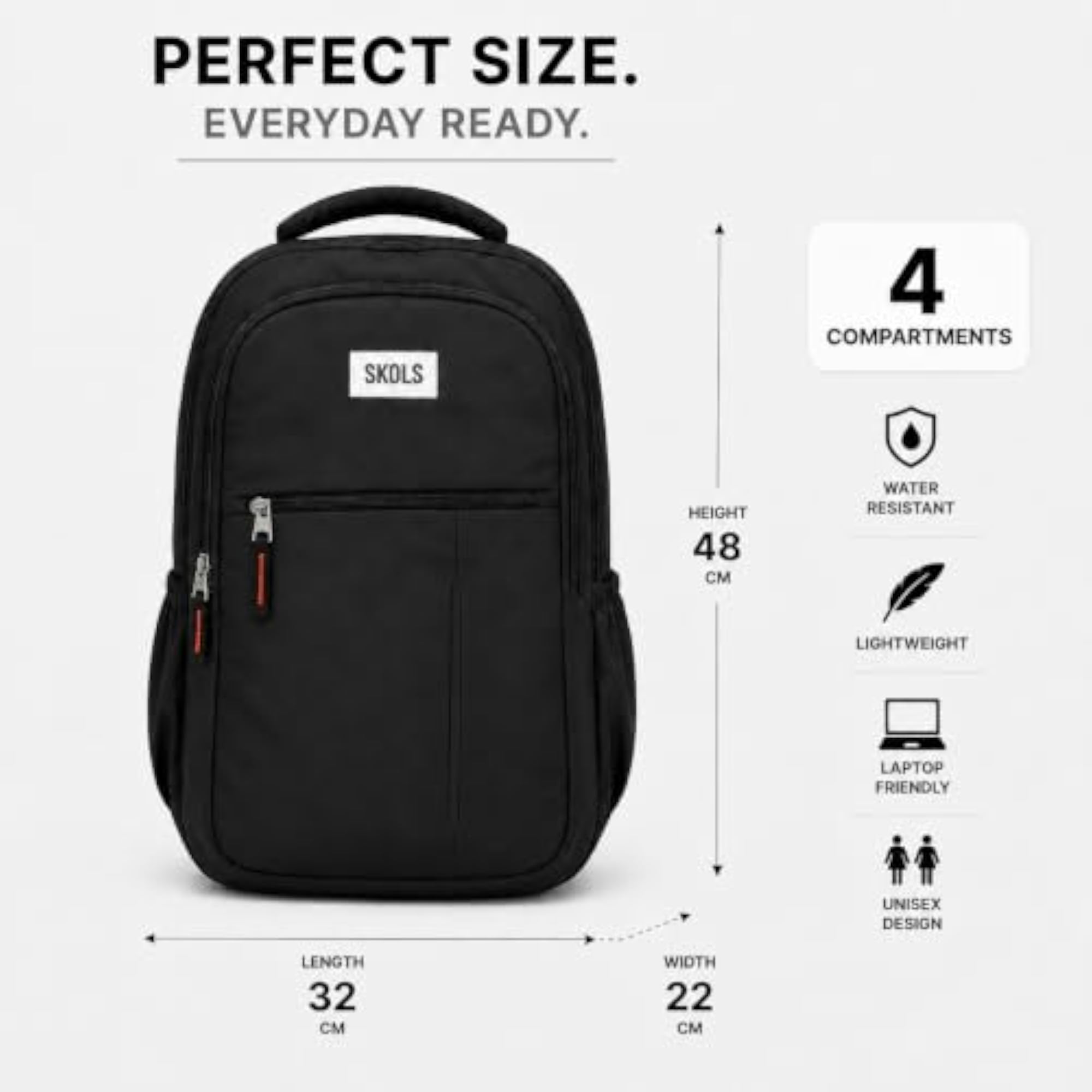 Stylish Dual-Tone Laptop Backpack for Men & Women